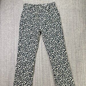 ZARA Leopard Print Jeans Pants Women’s Size 4 – Animal Print Denim Trendy